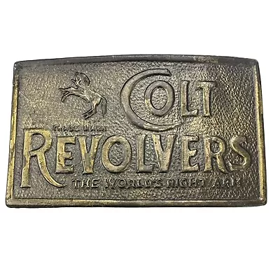  Vintage COLT REVOLVERS The World's Right Arm Belt Buckle • $15