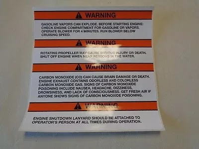 $5.97 • Buy Mastercraft Prostar 4 In 1 Warning Label 6  W X 6  H Marine Boat