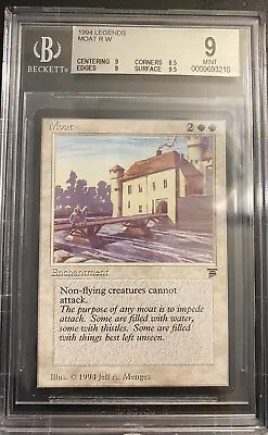 Moat - BGS 9 MINT - Legends - MTG  - Legacy - MTG - Reserved List • $7499