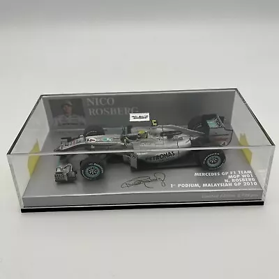 Mercedes Gp F1 Team Mgp W01 Rosberg Malaysian Gp 2010 Silver #4 Diecast 1:43 • $61.99