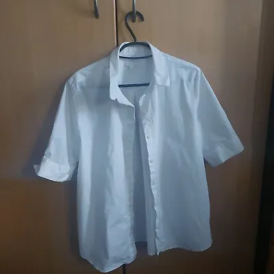 Cos White Short Sleeves White Cotton Shirt Size 40 Europe • £15