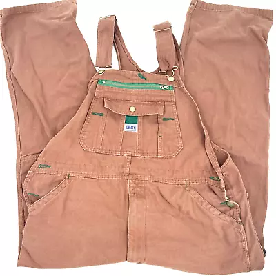 Vintage Liberty Workwear Farmer Carpenter Trucker Duck Canvas Bib Overalls 38x28 • $24.99