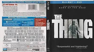 The Thing (Blu-ray/DVD 2012 2-Disc Set) Nice! #0124AJ W/case • $10.63