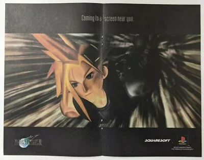 Cloud Strife Final Fantasy VII 7 Print Ad Game Poster Art PROMO Original FF7 PS1 • $14.99