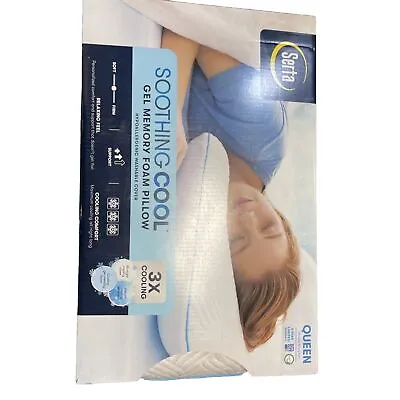Serta G-PIL-08760-QN-WHT 18 X 28 In White Bed Pillow • $40