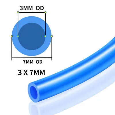 $12.99 • Buy 10 FT 3MM(1/8 ) Inch Silicone Air Vacuum Hose/Line/Pipe/Tube Blue Fit Ford