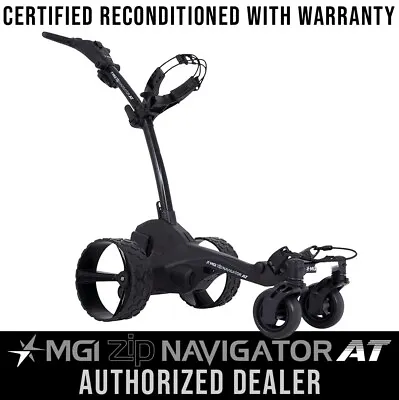 MGI Zip Navigator AT - All Terrain Electric Golf Caddy Push Cart - REFURBISHED • $1295