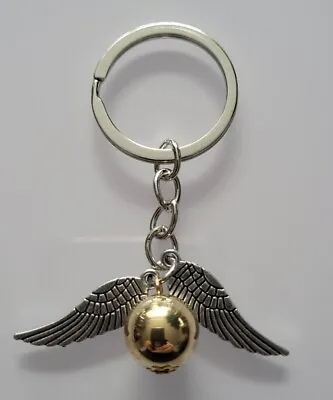 £4.30 • Buy Harry Potter Golden Snitch Keyring Charm Silver Gold Colours . Perfect For Gift 