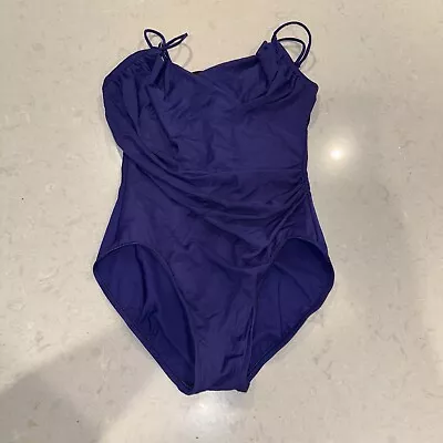 Magicsuit One Piece Swimsuit Purple With Built In Underwire Bra Women's Sz 14DD • $29.99