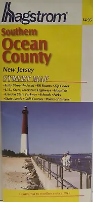 HAGSTROM Ocean County (Southern) Map New Jersey • $19.95