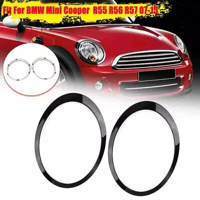 Headlight Trim Ring Left&Right For Mini Cooper R55 R56 2007-2015 Glossy Black US • $24.95