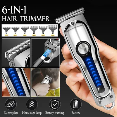 Professional Men Hair Clipper Trimmer Machine Cordless Cut Beard Electric Shaver • £16.99