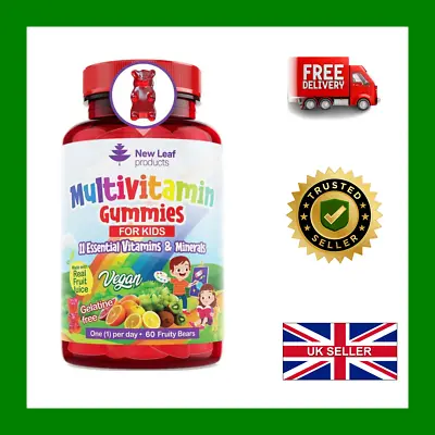 Multivitamin Gummies For Kids - Essential Daily Chewable Vitamins & Minerals  • £11.85