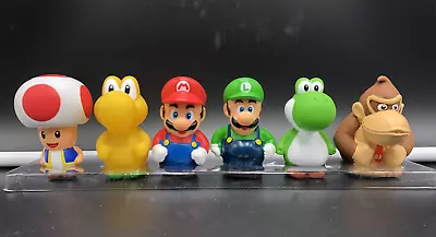 NEW Super Mario Bros BATH Toy Mini Figure Yoshi Luigi Toad Donkey Kong USA • $12.12