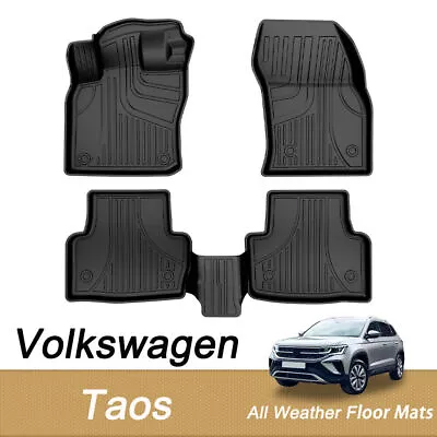 Car Floor Mats Rubber Liners All Weather Carpets For Volkswagen Taos 2022-2024 • $89.99