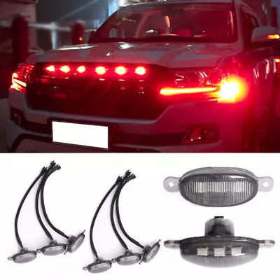 6x LED Red Car Front Grille Bumper Running Light For Toyota Tacoma Raptor F150 • $36.09