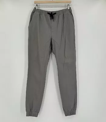 Zanerobe Mens Gray Elastic Pull On Drawstring Tapered Leg Jogger Pants Sz 34 • $24.65