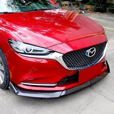 For 2019-2021 Mazda 6 Atenza Carbon Look Front Bumper Body Kit Spoiler Lip 3PCS • $49.99