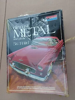 Vtg 1977 Monogram Diecast Metal & Plastic 1956 T-Bird Thunderbird 1:24 Model Kit • $28