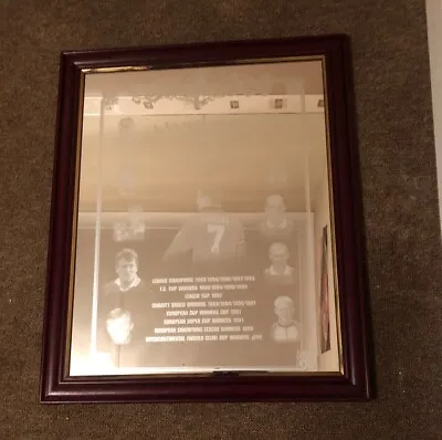 Vintage Manchester United Team Of The 90’s Engraved Mirror Framed See Photos  • £34.95