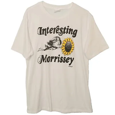 Morrissey Interesting Smiths New Wave Punk England Tour Single Stitch Shirt XL • $46