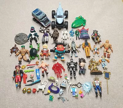 £8.50 • Buy Vintage Figure Toy Job Lot TMNT He-Man WWF Gladiators Bucky Biker Mice From Mars