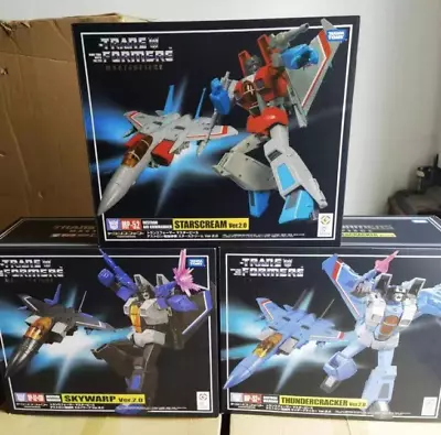 £131.99 • Buy New KO Transforms MP52 Starscream MP52+ Thundercracker MP52+SW Skywarp Figure