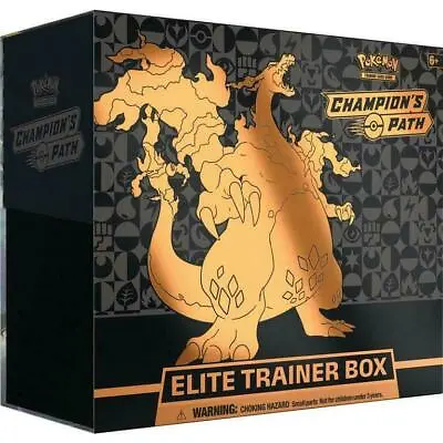 Pokemon CHAMPION'S PATH Elite Trainer Box Factory Sealed 10 Booster Packs Promo • $133.99