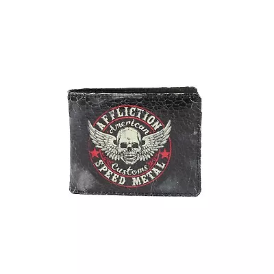 Affliction Mens Speed Metal Wallet A11188 Black • $29.95