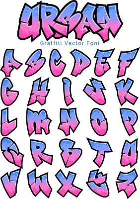 Vector Graffiti Font - Urban • $29