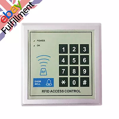 Electric Lock RFID Door Access Control System Kit + 10 Key Fobs Tags TK4100 A • £12.59