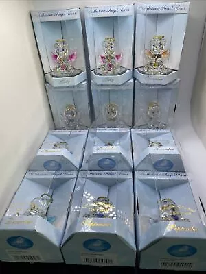 £7.99 • Buy 12 Birthstone Angel Bears & Necklace 22Kt Gold Plated Job Lot Wholesale BNIB