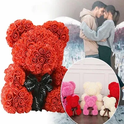 $21.61 • Buy Rose Bear Artificial Flowers For Valentine's Day Wedding Bithday Gift Teddy HG