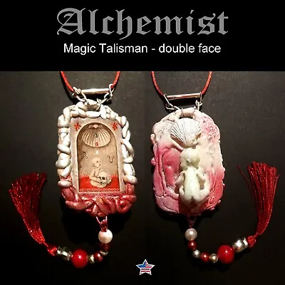 Magical Talisman Pendant Amulet Newborn Witch Jewelry Alchemy Symbol Skull Shell • $149.40