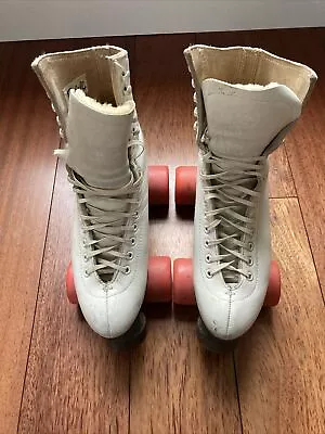 Vintage Riedell Women's Skates Sz 6.5 - Super Deluxe - Labeda Fan Jet Wheels • $199.99