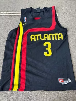 Atlanta Hawks Shareef Abdur Rahim Jersey Nike Rewind Black YOUTH L VTG • $38.49