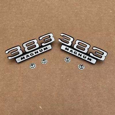 $65 • Buy 1970 1971 Dodge 383 MAGNUM Emblem Nameplate Pair SuperBee Challenger Polara