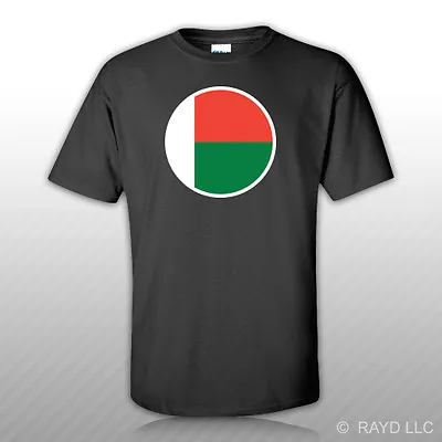 Round Malagasy Flag T-Shirt Tee Shirt Free Sticker Madagascar MDG MG • $14.99