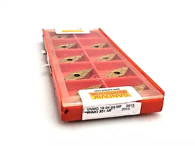 Sandvik Coromant VNMG 331-MF 2015 (VNMG 16 04 04-MF) Carbide Inserts (Box Of 9) • $89.95