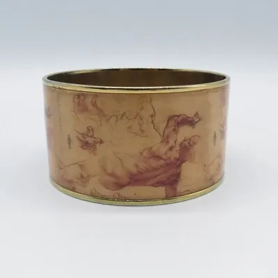 MMA Michelangelo Libyan Sibyl Bracelet 8.5   Gold Tone Statement Retired Bangle • $112.49