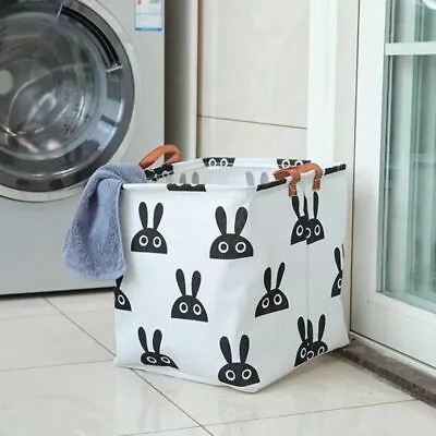 Anti-dust Cotton Linen Laundry Basket Sundries Laundry Basket  Kids Toys • £9.34