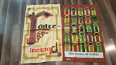 VTG Fingal Irish Linen Union Made Made In Ireland Lot Of 2 Tea Towels NEW • $18