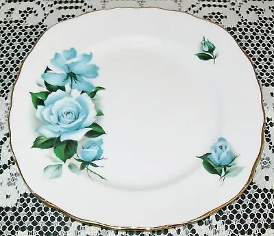 VINTAGE 'QUEEN ANNE' SIDE PLATE Ridgway Potteries England Blue Roses 15.5cm • $18.61