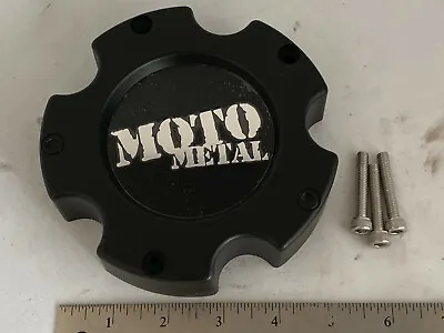 Moto Metal Wheel Flat Black Rim Hub Cover Center Cap 5 Lug HE835B5139 MO909B5139 • $36.75