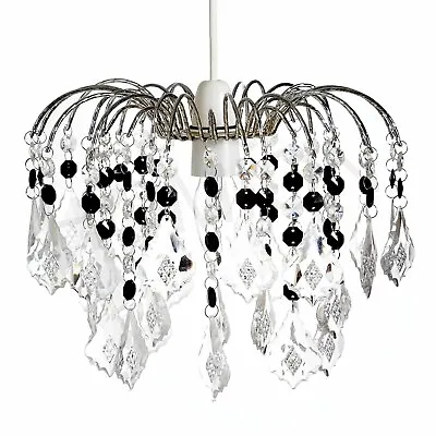 Modern Chandelier Ceiling Light Shades Acrylic Crystal Droplet Pendant Lampshade • £16.45