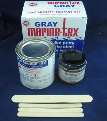 Marine-Tex RM302K Epoxy Putty Repair Kit Gray 14 Oz With 4 Mixing Sticks • $69.14