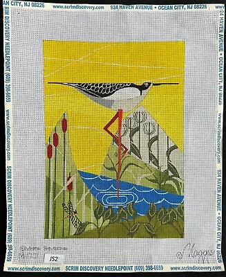 HP Needlepoint 18ct MAGGIE&CO Shore Bird On The Water Nature Scene-JS2 • $30.99