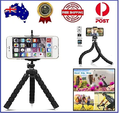 Flexible Universal Octopus Tripod Stand For Camera DSLR Phone GoPro Mount Holder • $16.99