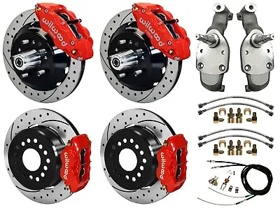 $3749.99 • Buy Wilwood Disc Brakes,13  Front & 12  Rear,2  Drop Spindles,59-64 Impala,drill,red