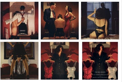 £4500 • Buy Jack Vettriano Signed Red Room Collection 5 Prints